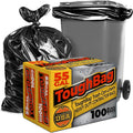 55 Gallon Trash Bags Heavy Duty 100 Count - Large Black Contractor