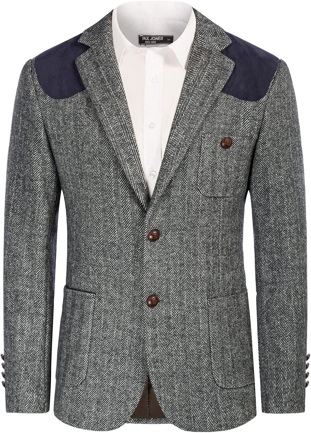 Stylish Herringbone Tweed Blazer for Men by PJ PAUL JONES