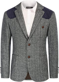 PJ PAUL JONES Men's Herringbone Tweed Blazer - Timeless Wool Blend Two