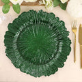Efavormart 13ft Charger Plates Set of 12 - Hunter Green Elegant Reef