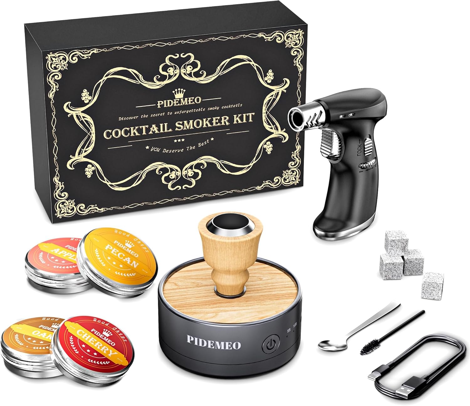 Quick Infusion Whiskey Smoker Kit | Pidemeo