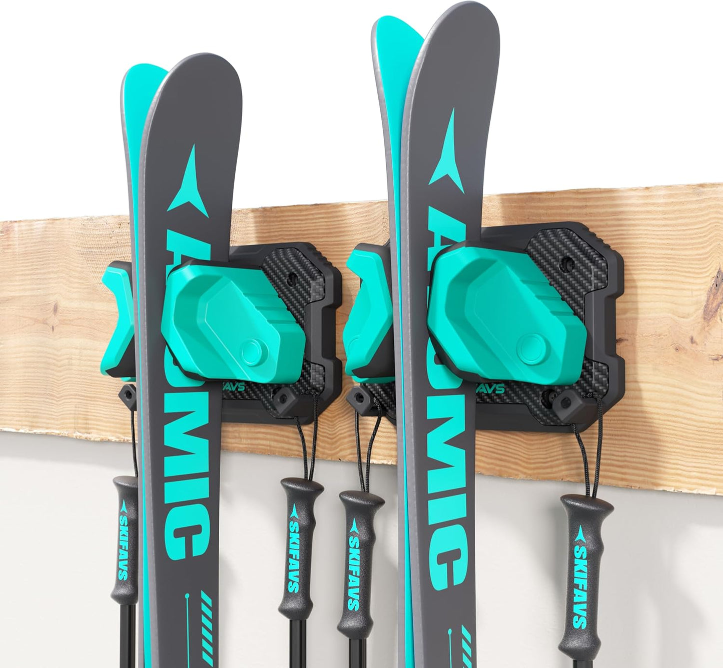Damage-Free Ski & Snowboard Wall Rack Set by Skifavs