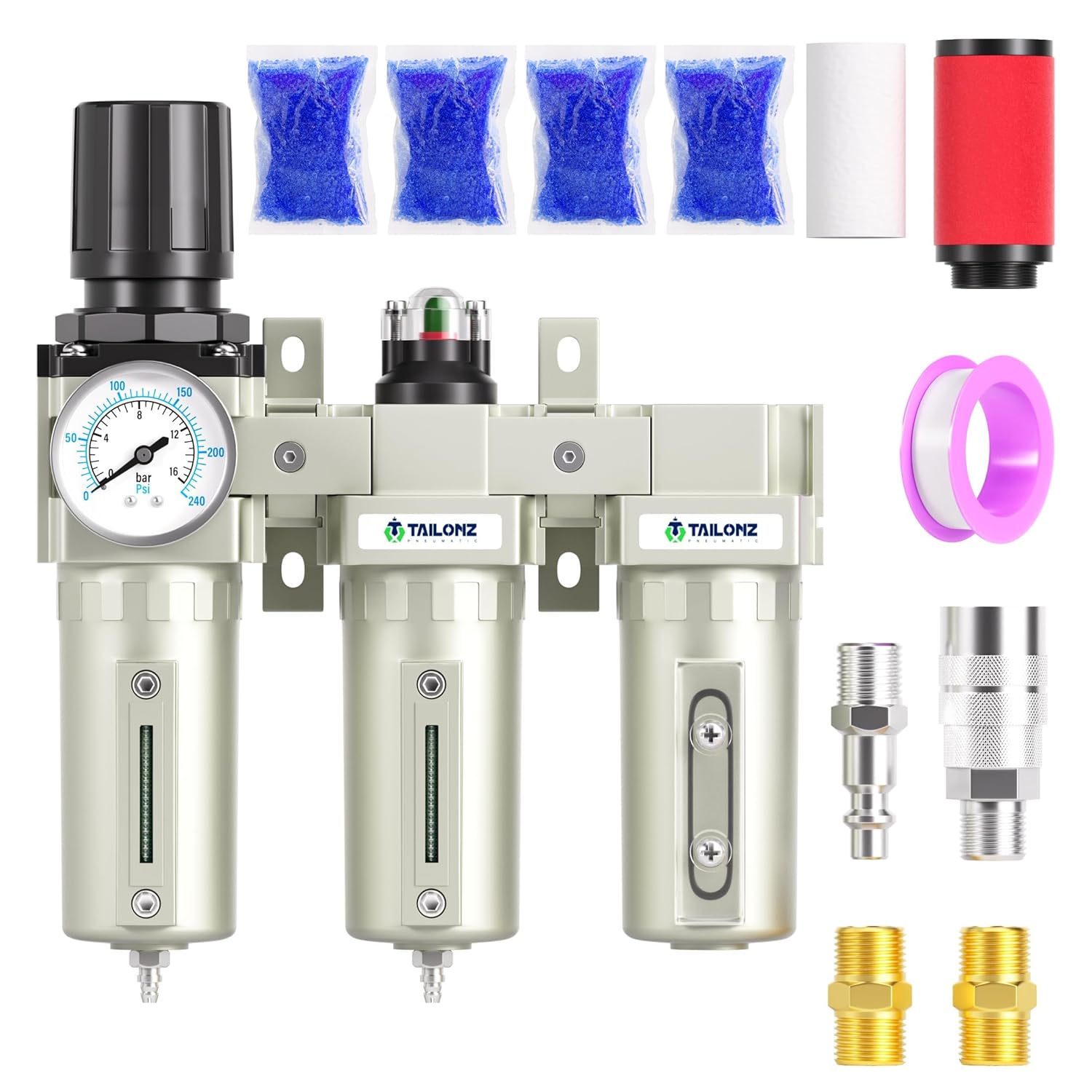 Industrial Grade Three Stage Air Drying System for 0-240PSI