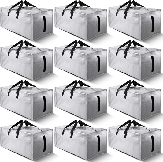 12 Pack Large Strong Moving Bags for Easy Storage and Transport