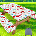 Flower 30ft x 96ft Picnic Table Cover with Bench Covers - Waterproof