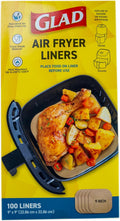 Glad Air Fryer Liners - Nonstick, Heat Resistant - 100 ct