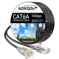 Cat6a Ethernet Cable Slim 300ft Outdoor & Indoor - 10G 550MHz