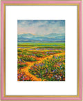 16x20 Ornate Picture Frame with White Mat for 11x14 or 16x20 - Pink