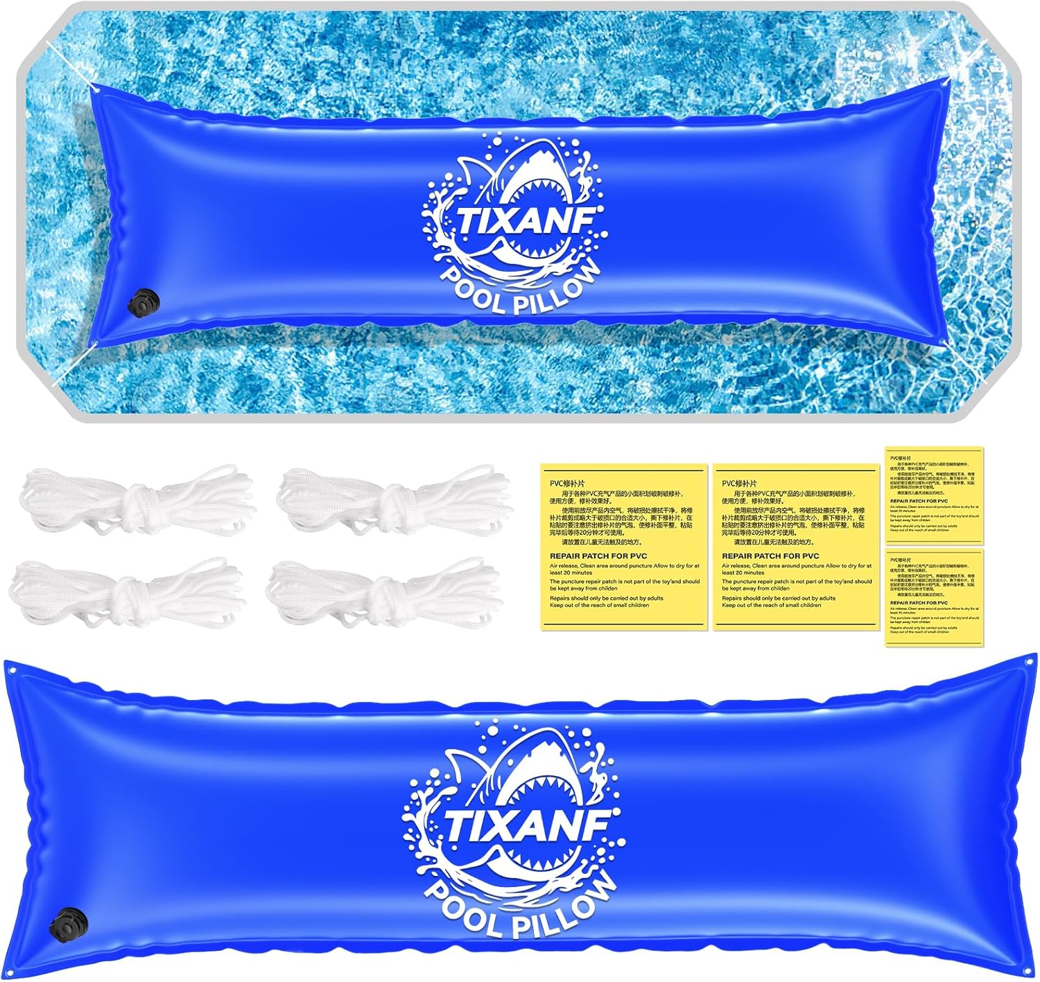 TIXANF 4 x 15Ft Winter Pool Pillow for Above Ground Pools