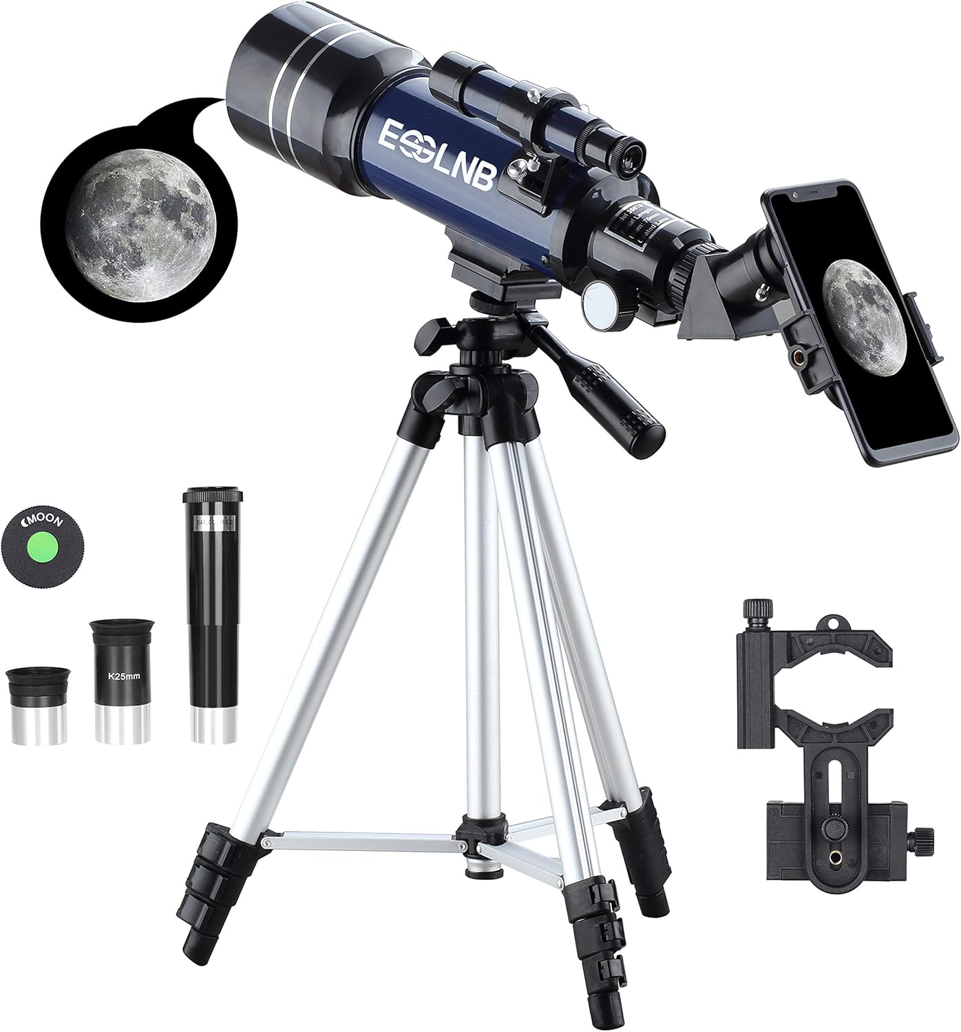 ESSLNB Telescope for Adults - 70mm Aperture Refractor for Beginners