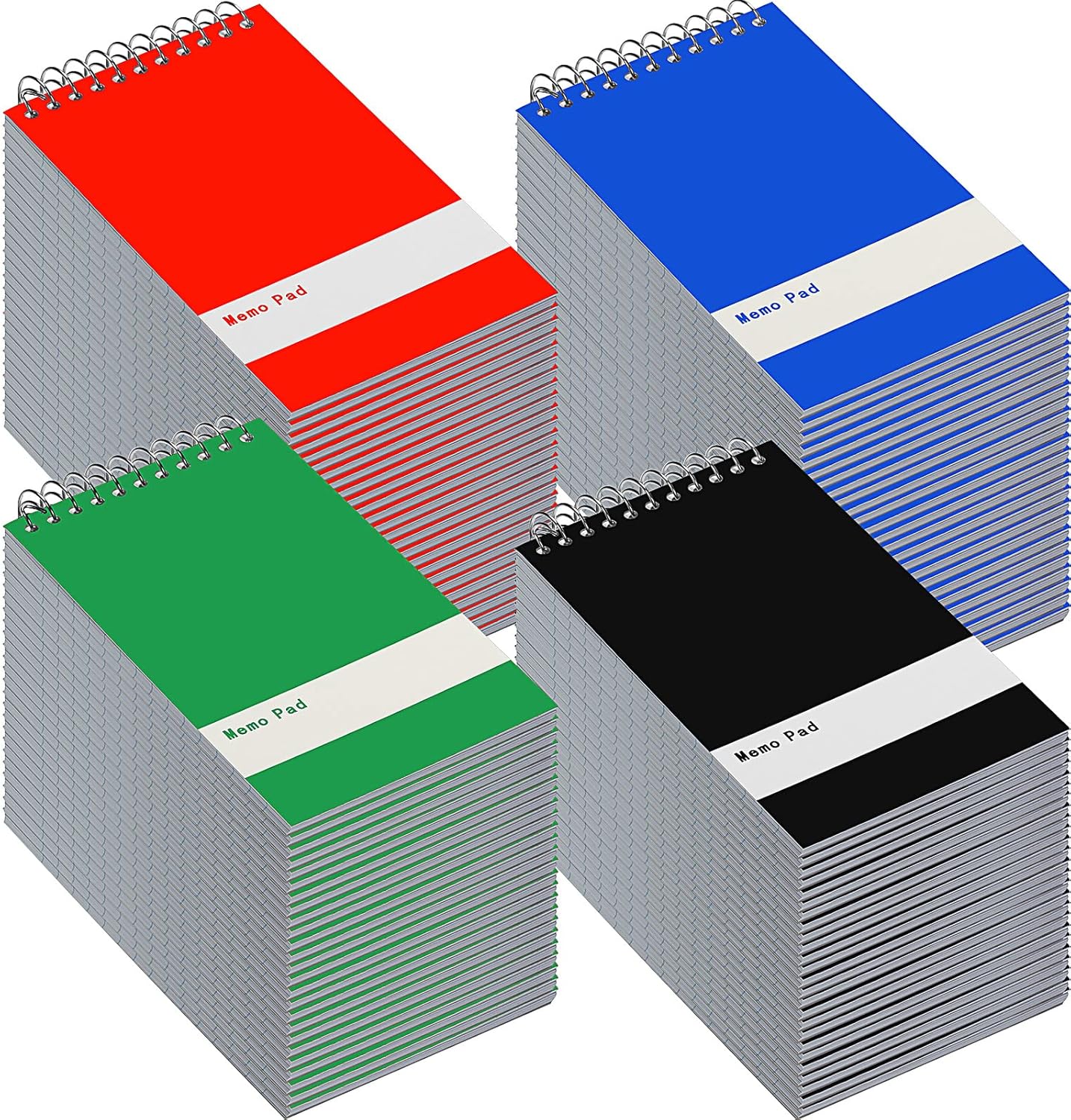 Thenshop 100 Pads Spiral Memo Pads for School and Office Use