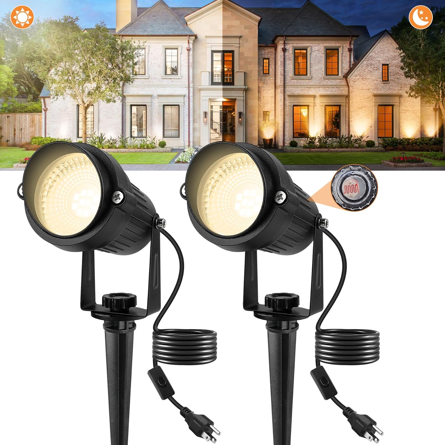 Dusk to Dawn Outdoor LED Spotlight for Landscape Lighting