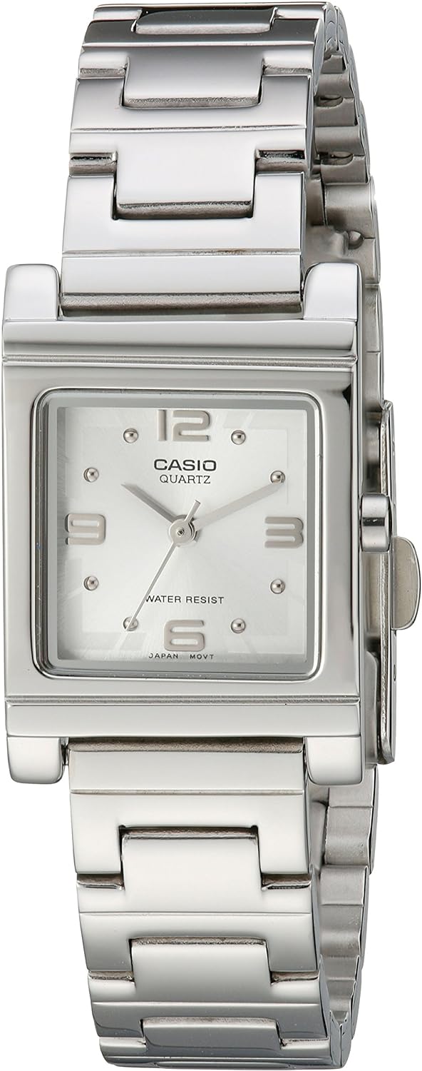 Casio Silver-Tone White Dial Watch - Timeless Elegance