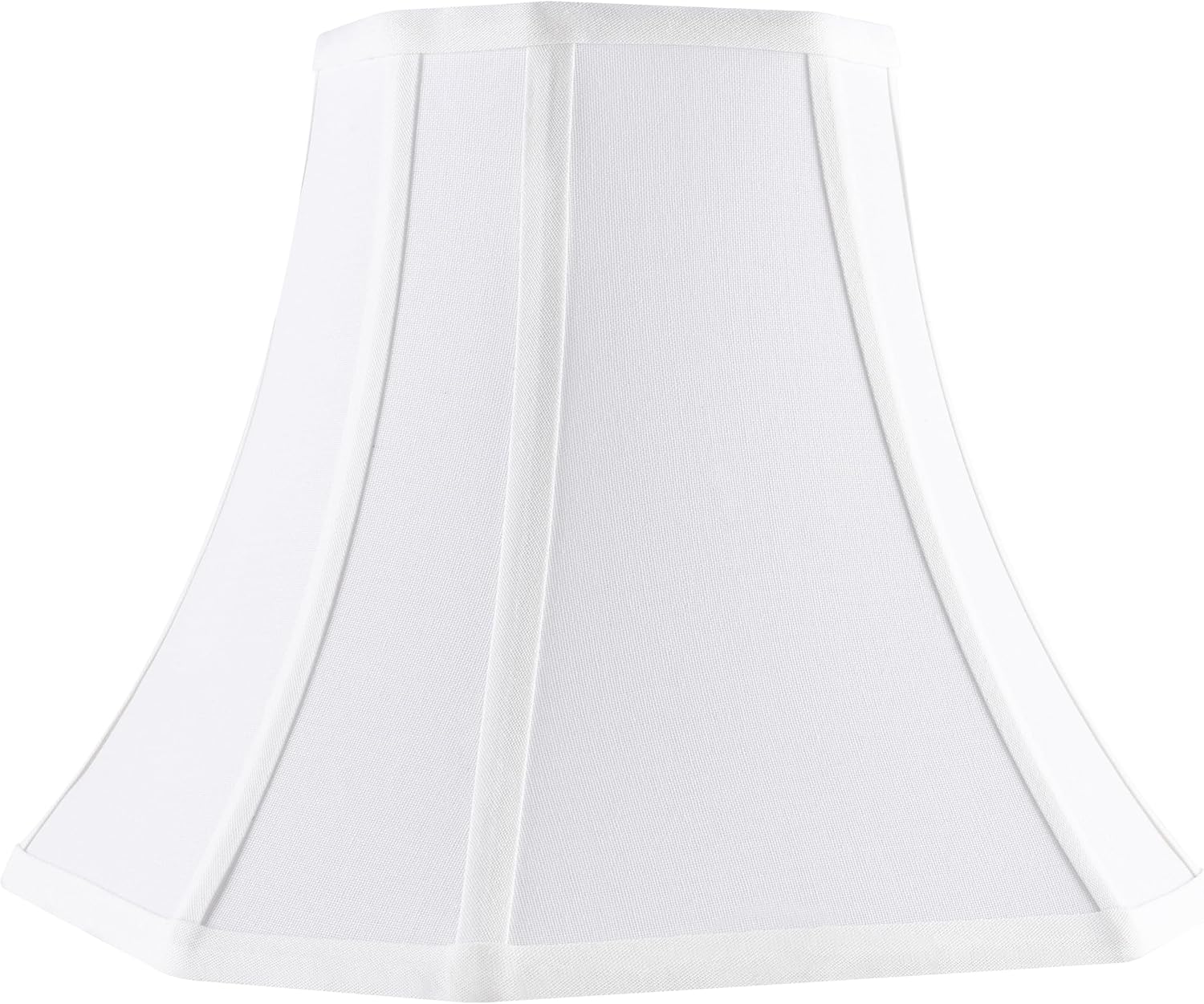 White-Ivory Square Cut Corner Bell Lamp Shade for Modern Decor