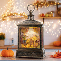 12.5ft Fall Snow Globe Lantern - Lighted Scarecrow & Turkey Harvest