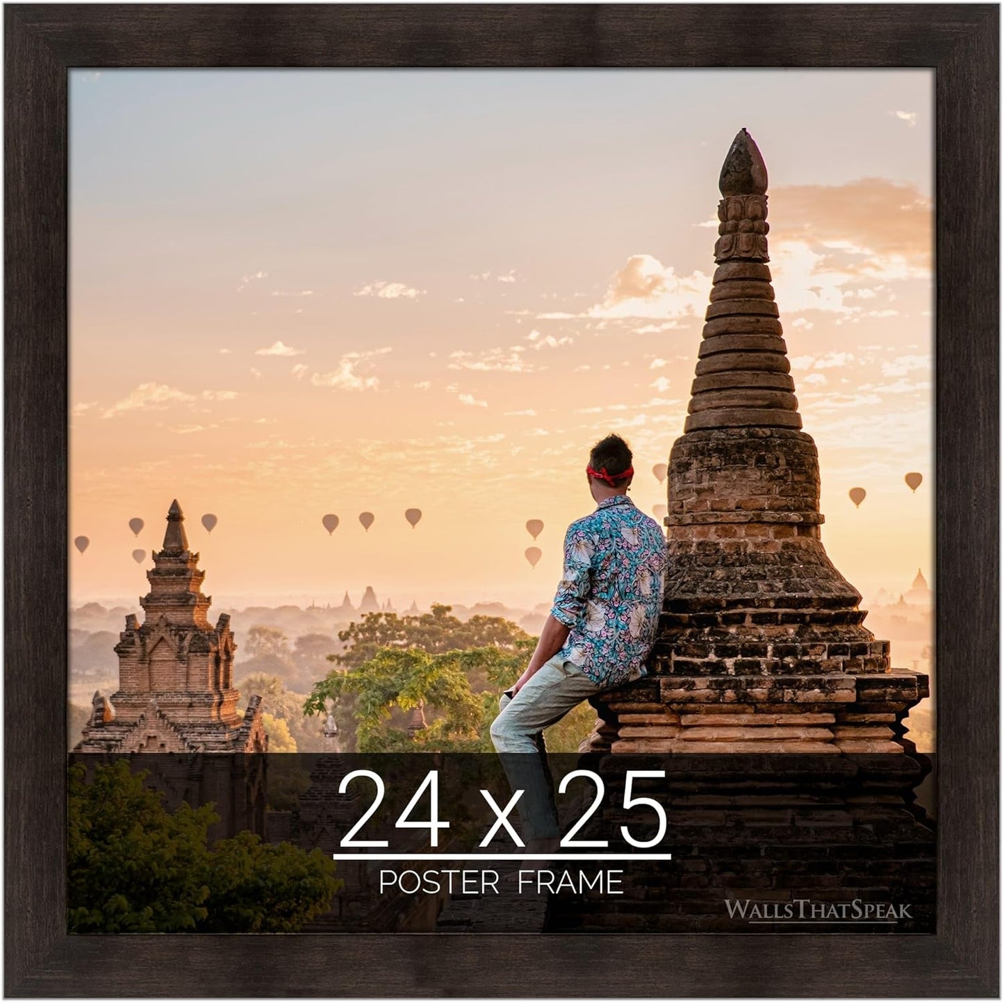 Espresso Brown Picture Frame for Puzzles Posters Photos Artwork
