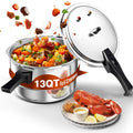 13Qt Aluminum Pressure Cooker - Fast, Safe Stovetop Canning