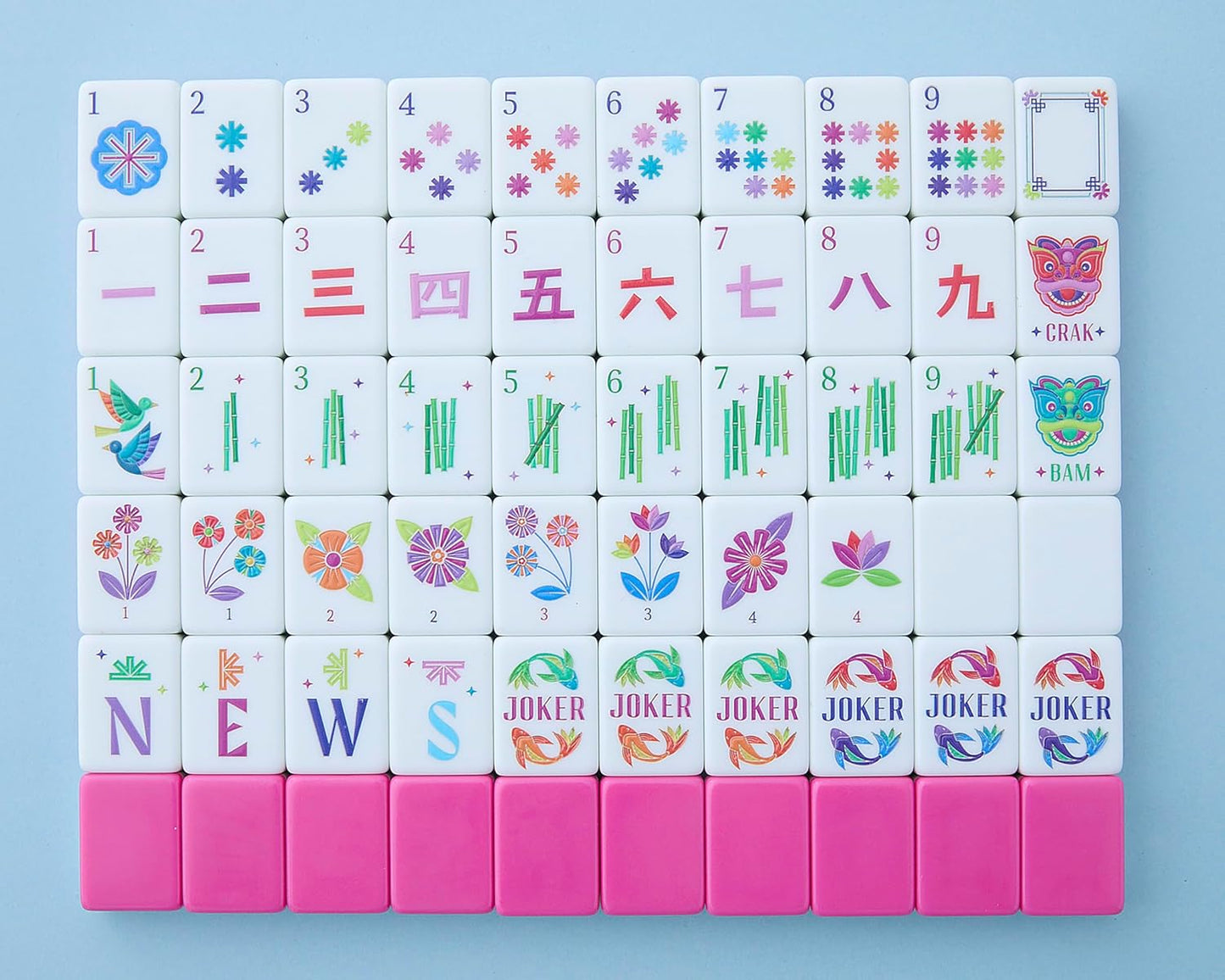 Kaleidoscope Mahjong Tile Set for Fun Family Game Nights