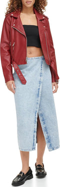 Levi's Womens Belted Faux Leather Moto Jacket (Regular & Plus)