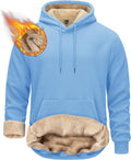 Men's Sherpa Lined Pullover Hoodie - Thick Warm Fleece Jacket