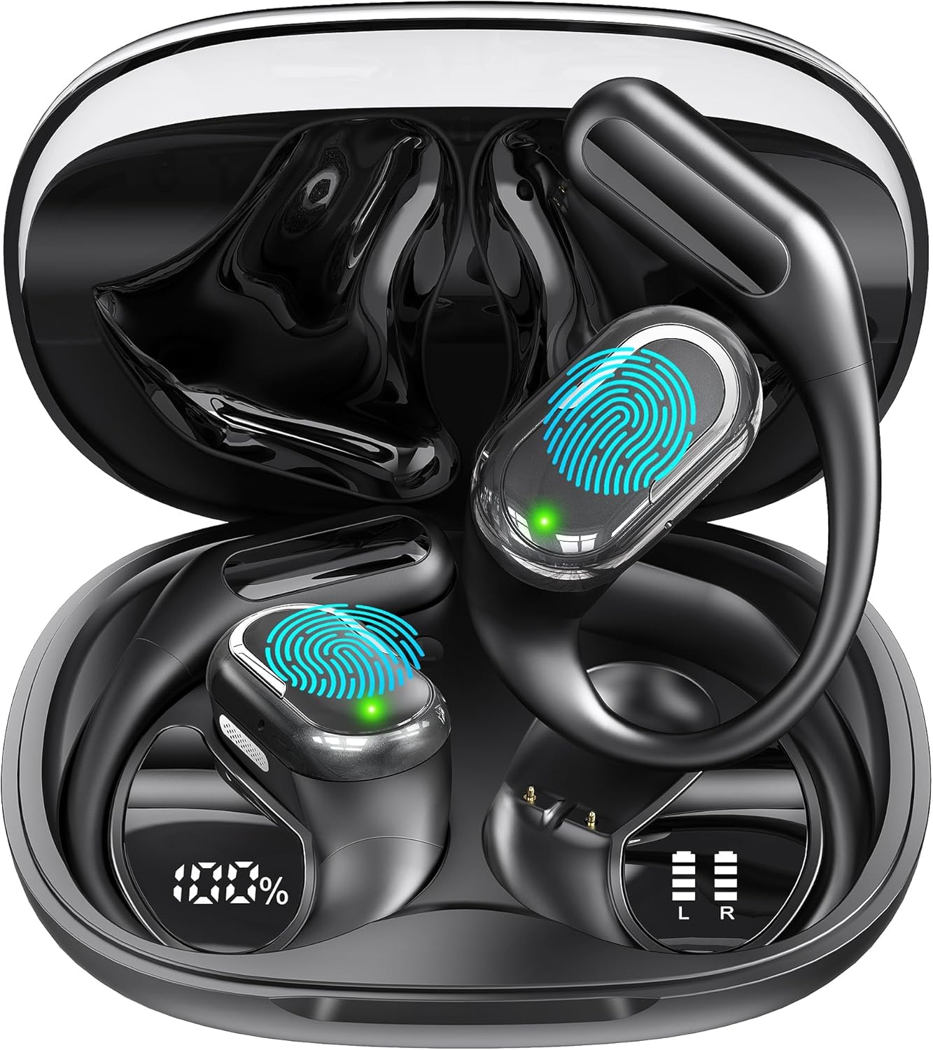 AI Language Translator Earbuds - 144 Languages, Business, Travel - Black