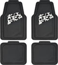 CAR PASS Heavy Duty Rubber Floor Mats Cow Print 4-Piece Set