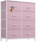 DWVO Fabric Dresser for Room 8 Drawers - Tall Storage Chest