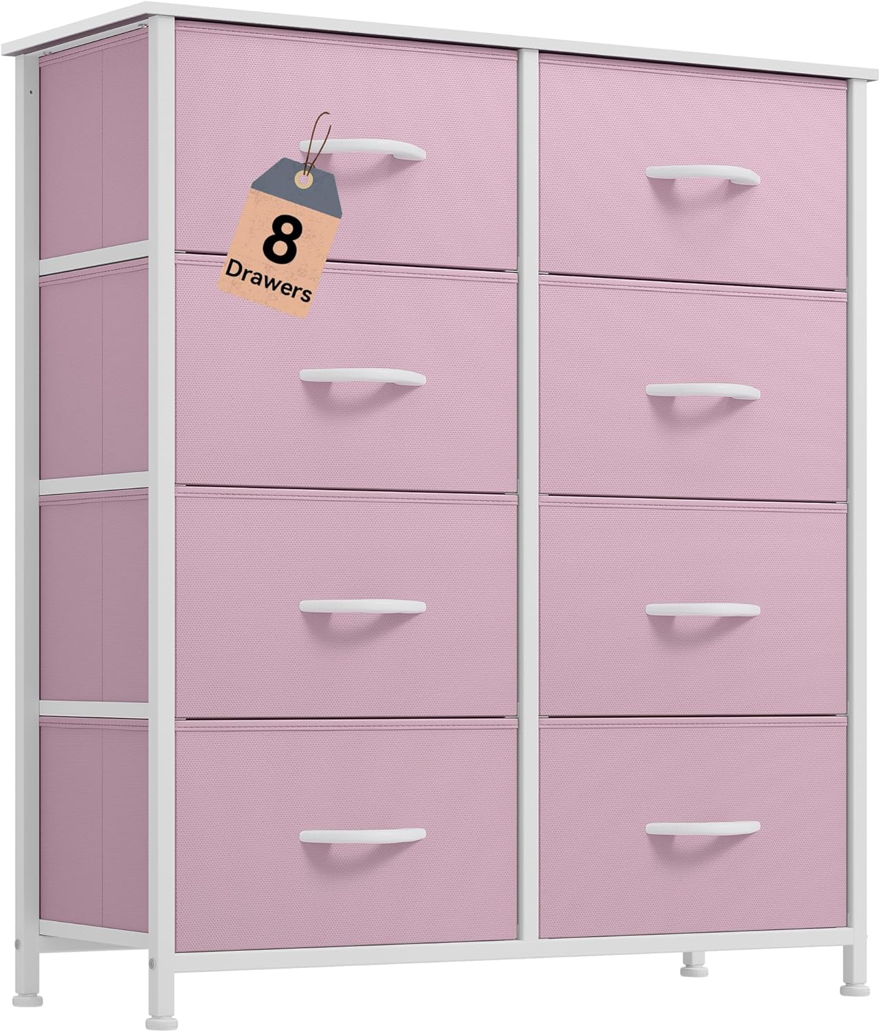 DWVO Fabric Dresser with 8 Drawers for Stylish Storage Needs