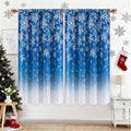 Snowflake Blackout Curtains for Living Room 52in x 63in - Thermal