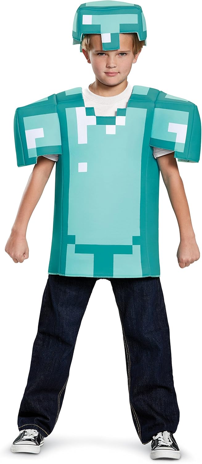 Armor Classic Minecraft Costume for Kids, Large Size 10-12
