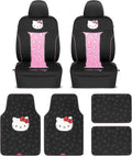 Hello Kitty Car Seat Covers - Cute Pink Front Seat Covers with Mats