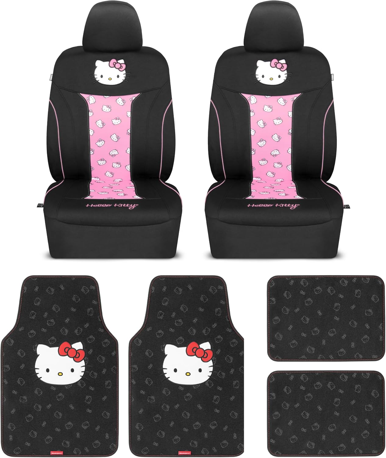 Hello Kitty Car Seat Covers - Adorable Pink Front Seat Covers