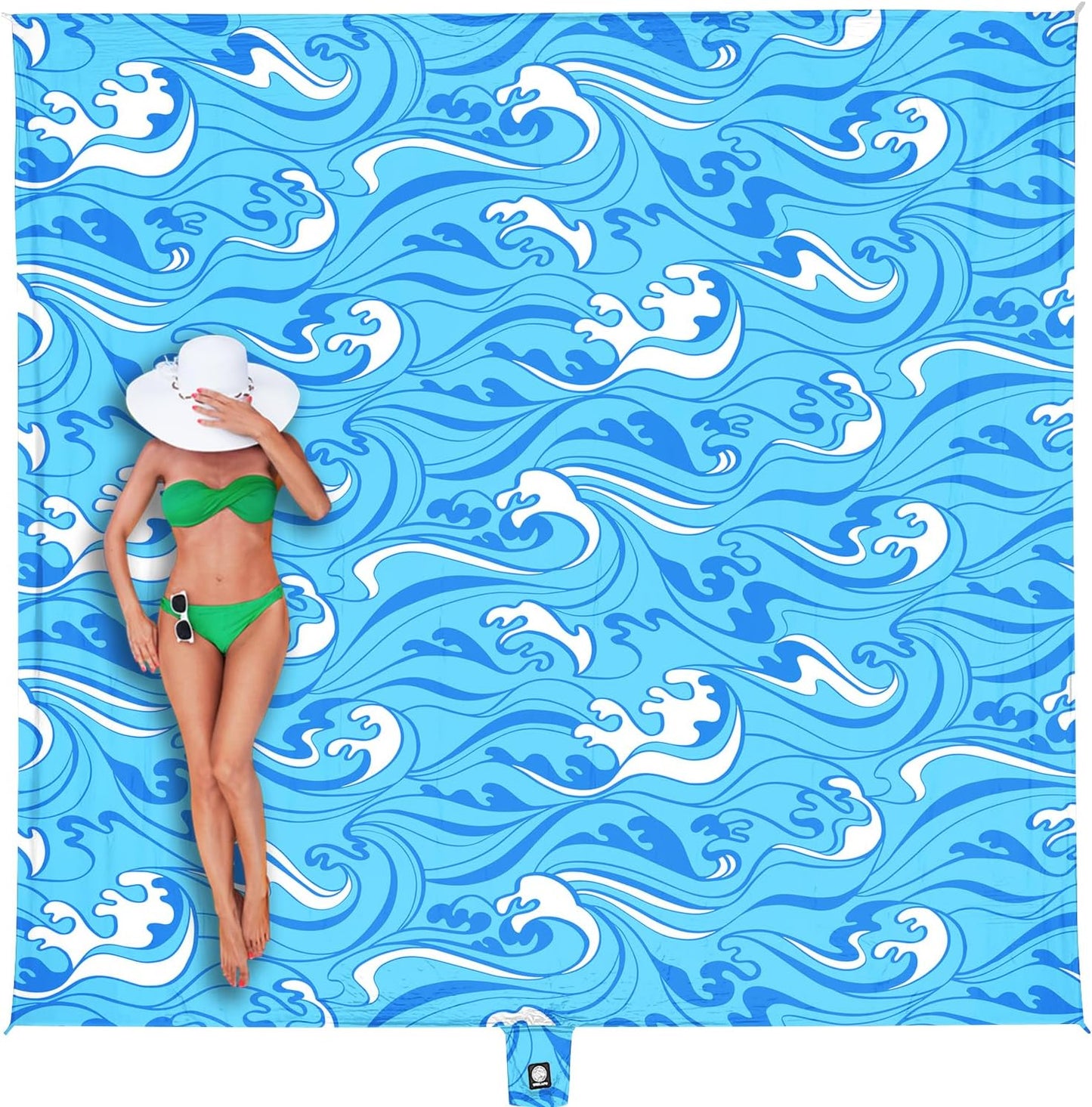 WEKAPO Beach Blanket Waterproof Sandproof Extra Large Mat
