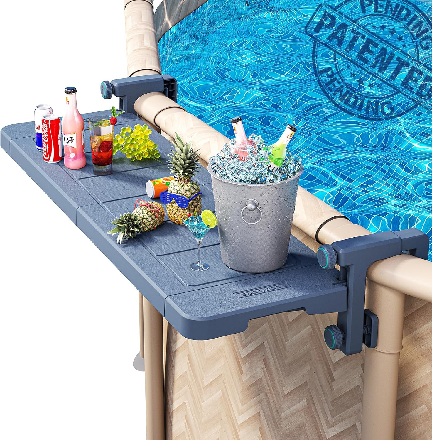 Poolside Bar for Above-Ground Round Pools - Easy Setup & Durable