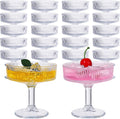 20 Pcs Ribbed Vintage Coupe Glasses 7 oz Martini Glasses - Elegant