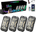 SUNPIE 4 Pods RGBW Rock Lights Full Angle Underglow - Bright True