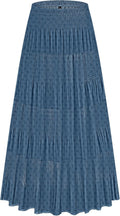 Chiffon High Waist Tiered Pleated Floral Maxi Skirt - Boho Elegance