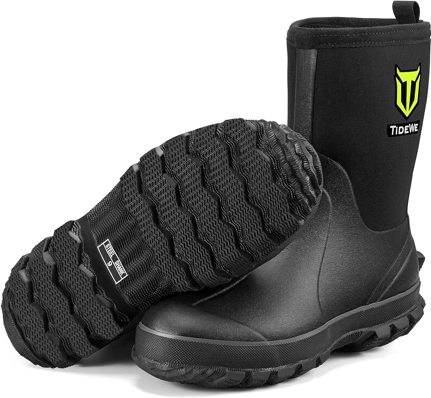 TIDEWE Rubber Boots for Men - Insulated Waterproof Hunting Gear