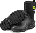 TIDEWE Rubber Boots for Men - Insulated 5.5mm Waterproof Mid Calf