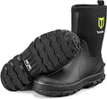 TIDEWE Rubber Boots for Men - Insulated 5.5mm Neoprene Mid-Calf