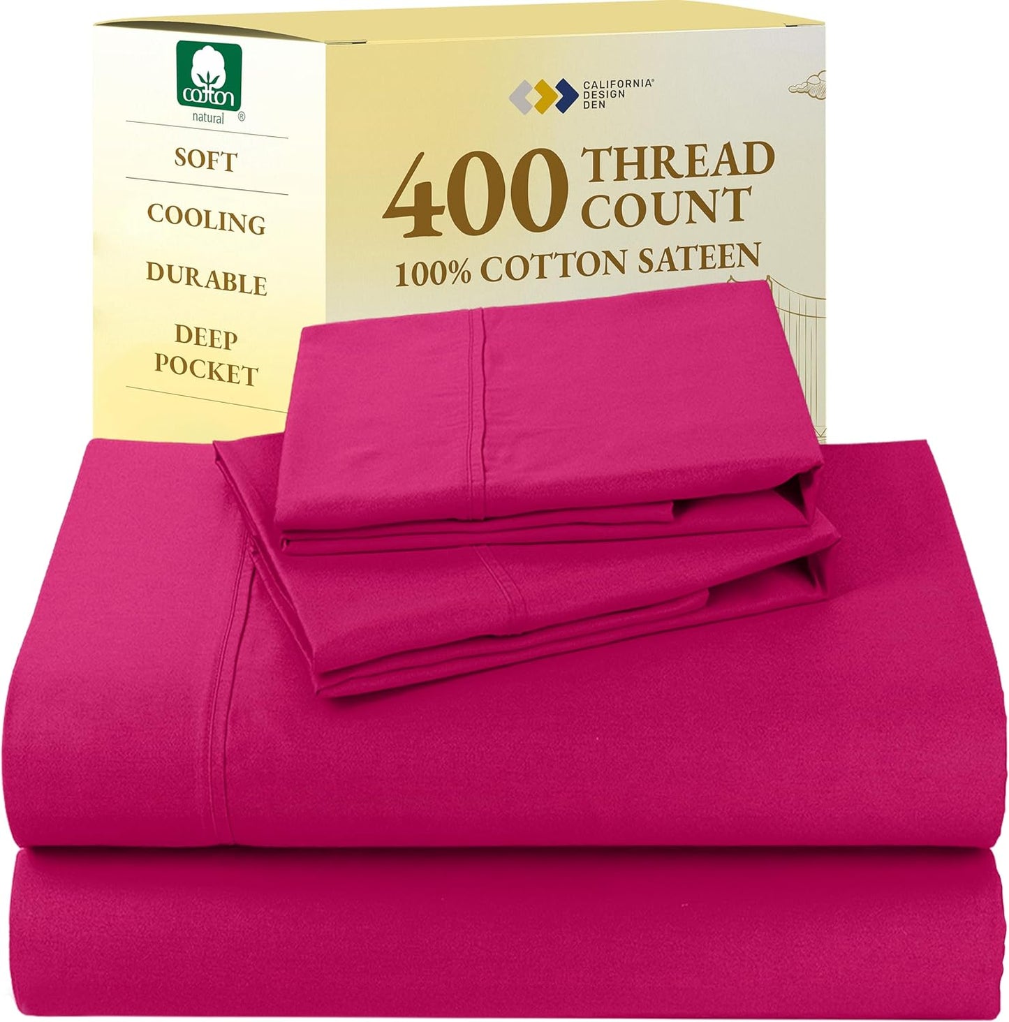California Design Den 100% Cotton Full Size Bed Sheets Set