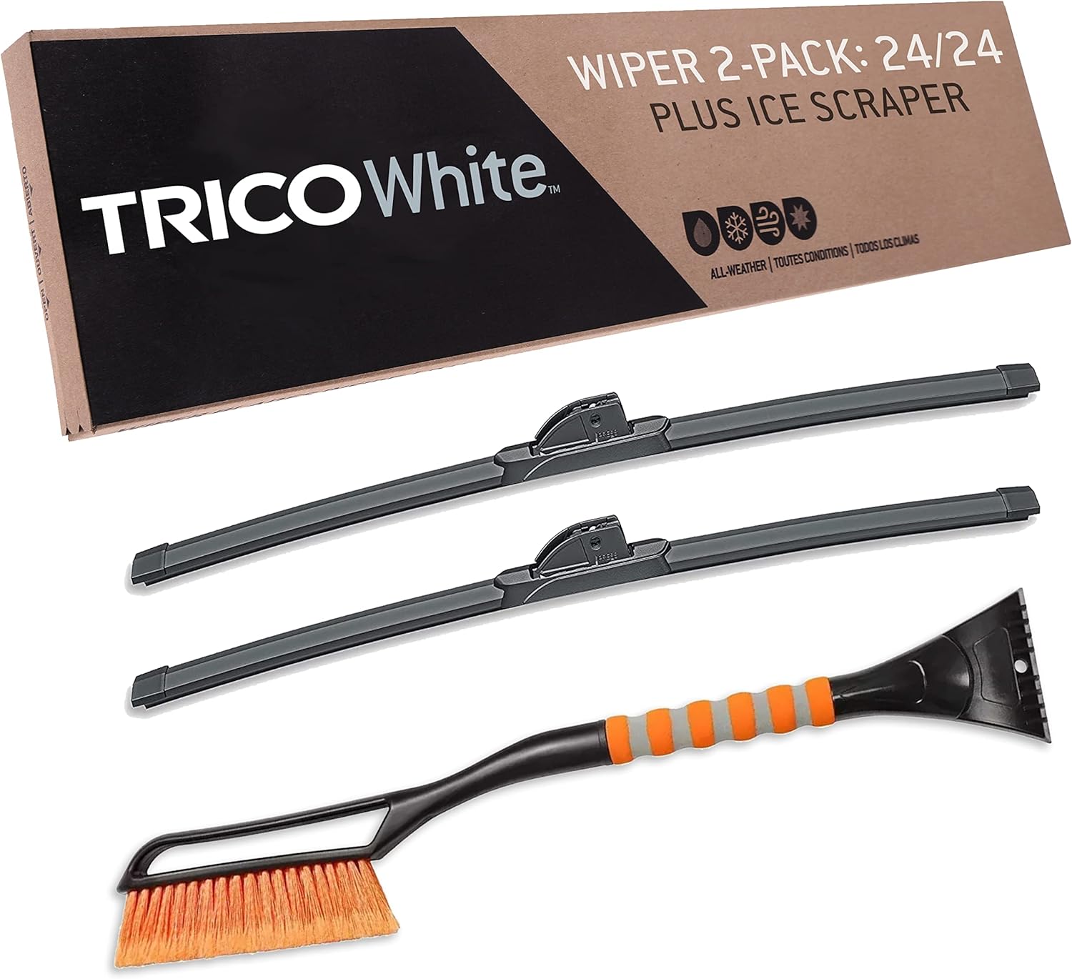 TRICO White 24 Inch Automotive Replacement Wiper Blades for Winter