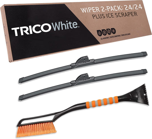 TRICO White 24 Inch Automotive Replacement Wiper Blades for Winter