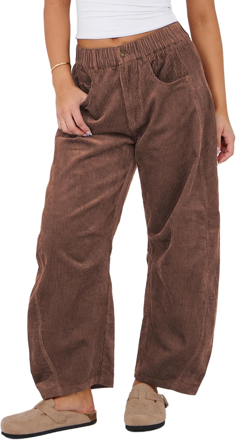 SeekMe Women's Corduroy Pants for Casual Style and Comfort