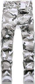 OIIIO Men's Patch Ripped Stretch Regular Fit Jean (Style WD9S)