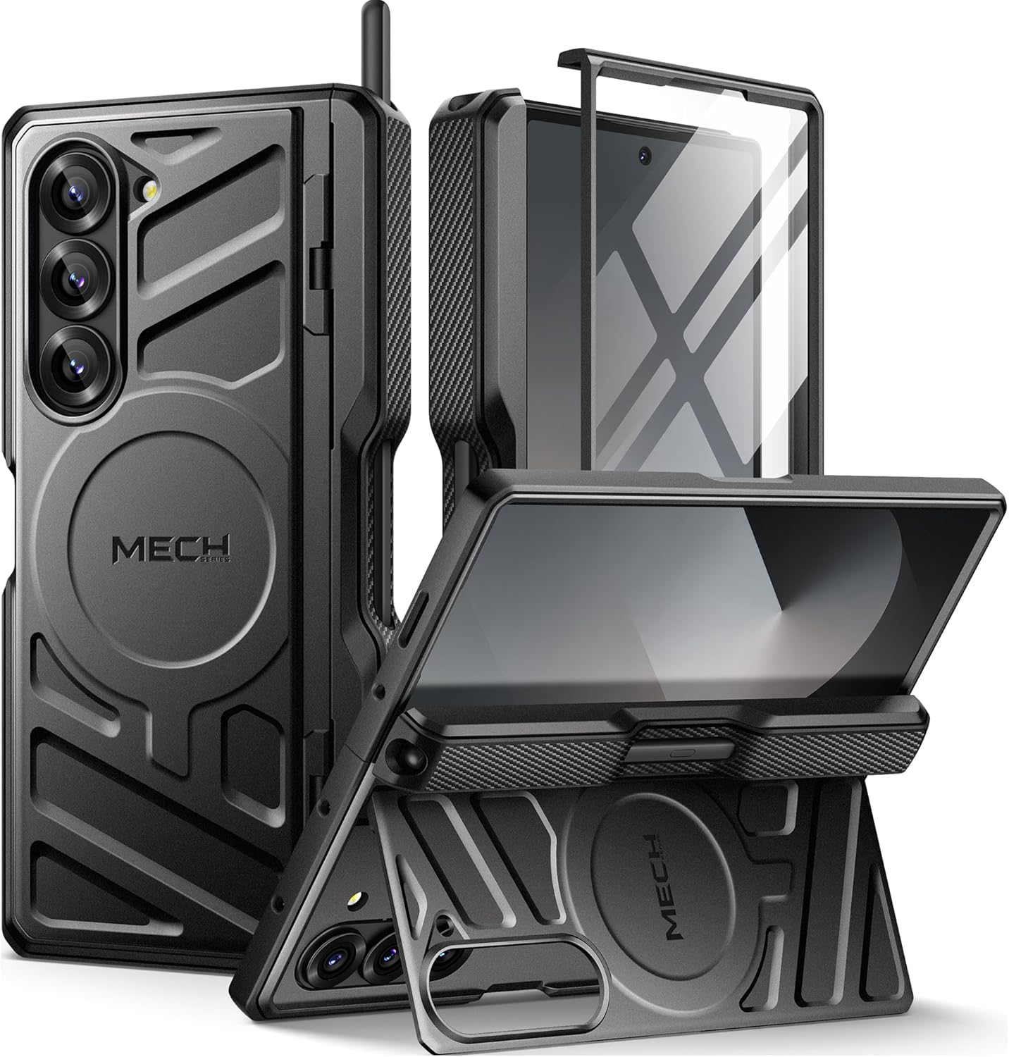 TONGATE Magnetic Case for Z Fold 6 with S Pen Holder & Stand