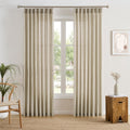 RAIN CITY Beige Pinch Pleated Sheer Curtains 86 in - Light Filtering