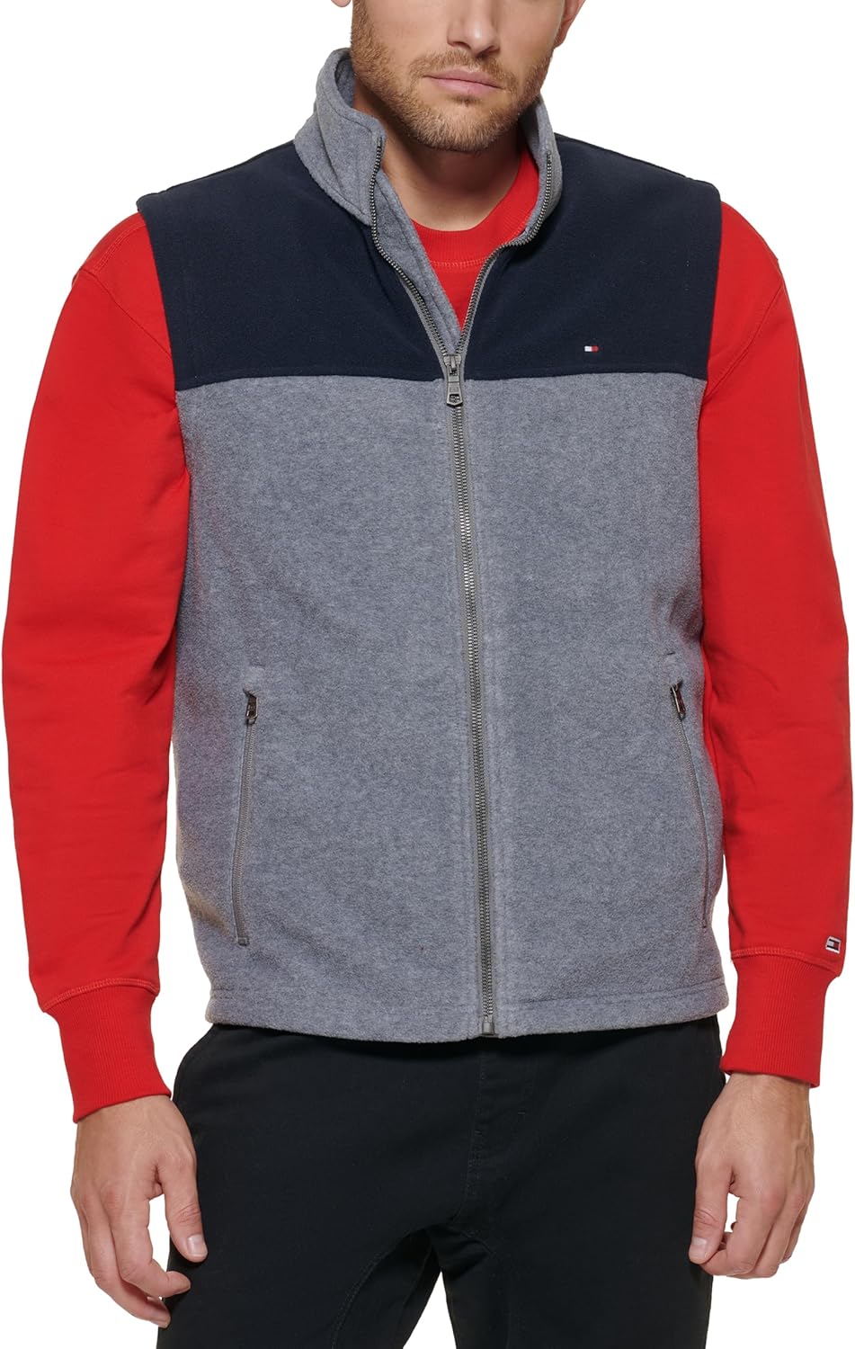 Tommy Hilfiger Men's Lightweight Polar Fleece Vest for All Seasons