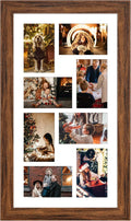 11.8x21.8 Picture Frame Display 8 Opening 4x6 Collage - Clean Wood