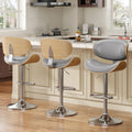 Bar Stools Set of 3 Adjustable Swivel Bentwood Bar Stools - Mid